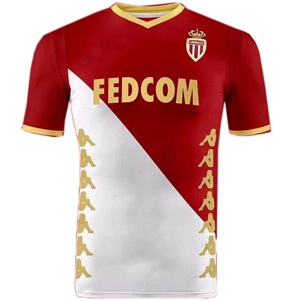 Camiseta AS Monaco Primera 2019-2020 Rojo Blanco